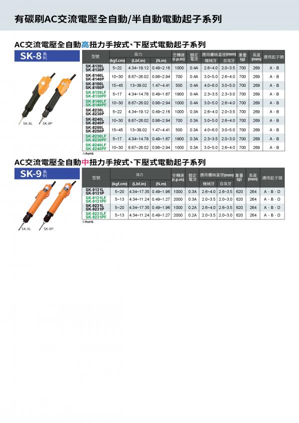 SK-9系列 目录