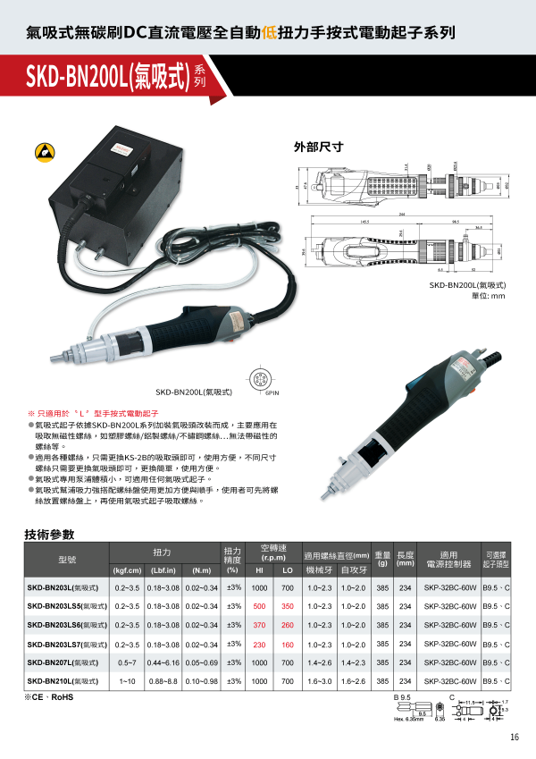 SKD-BN200(气吸)系列 目录