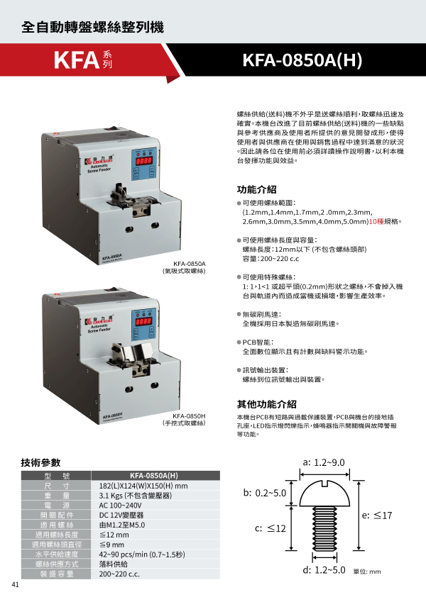 KFA-0850 目录